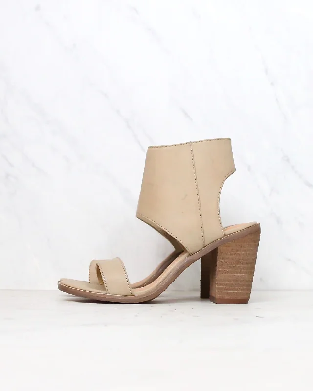 Sandals with slip-on design -Final Sale - Very Volatile - South Open Toe Heeled Sandals in Taupe