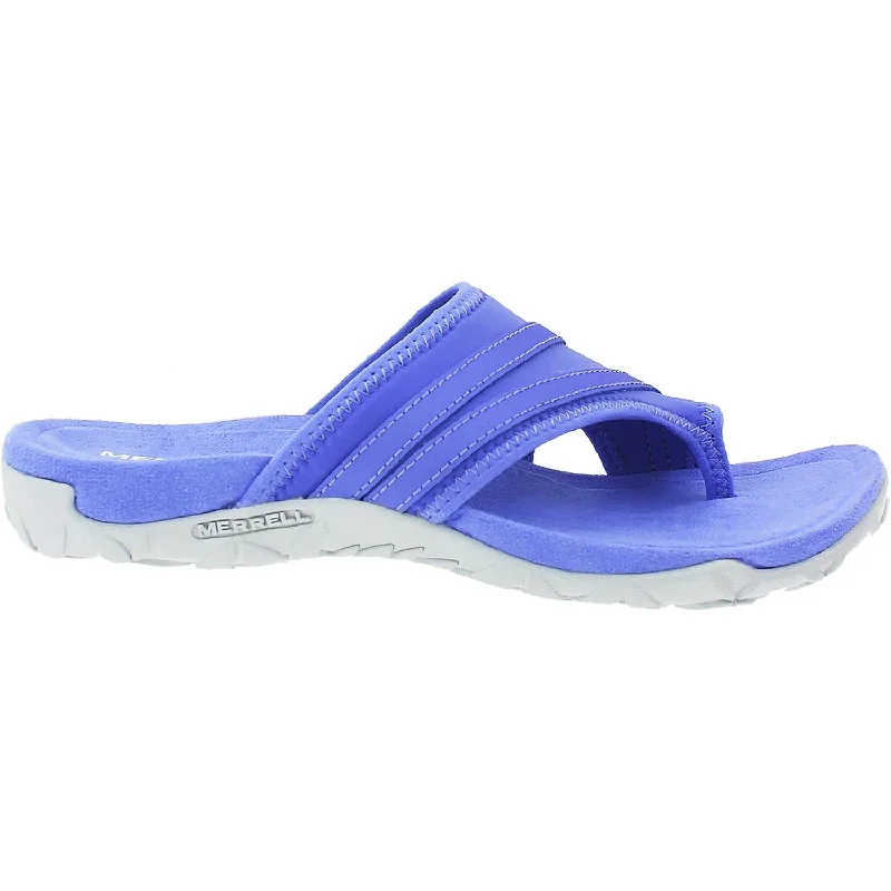 Sandals for warm outings -Women's Merrell Terran Ari Wrap Baja Blue Leather/Fabric