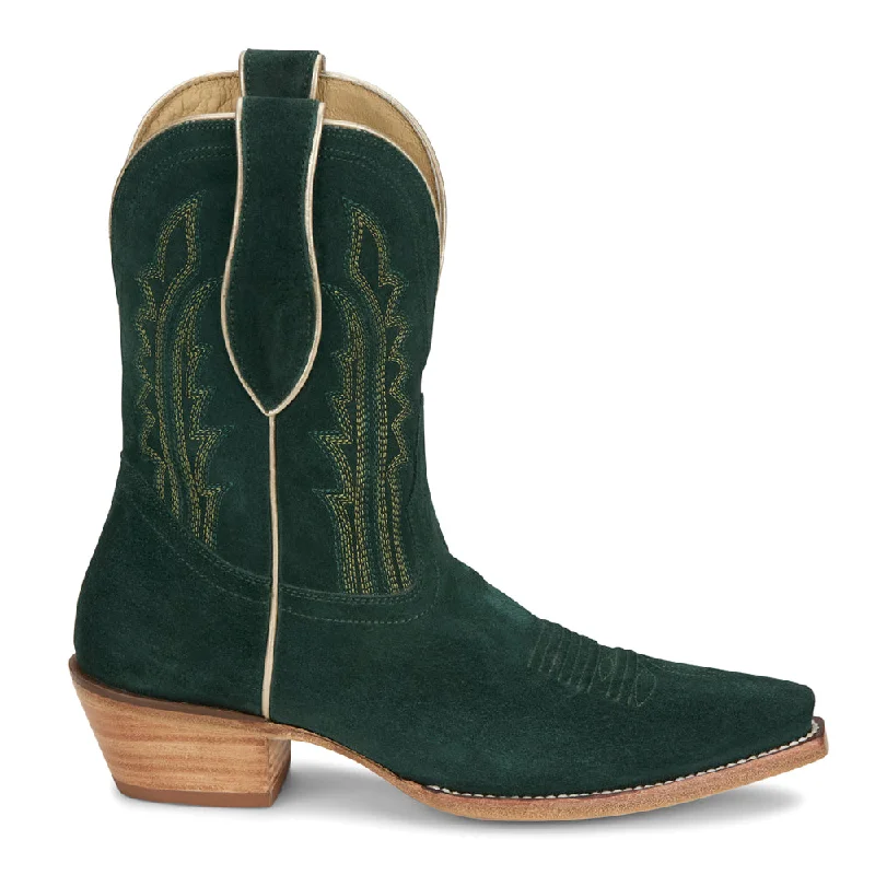 Cowboy boots with slip-resistant soles-Lea Embroidered Snip Toe Cowboy Boots