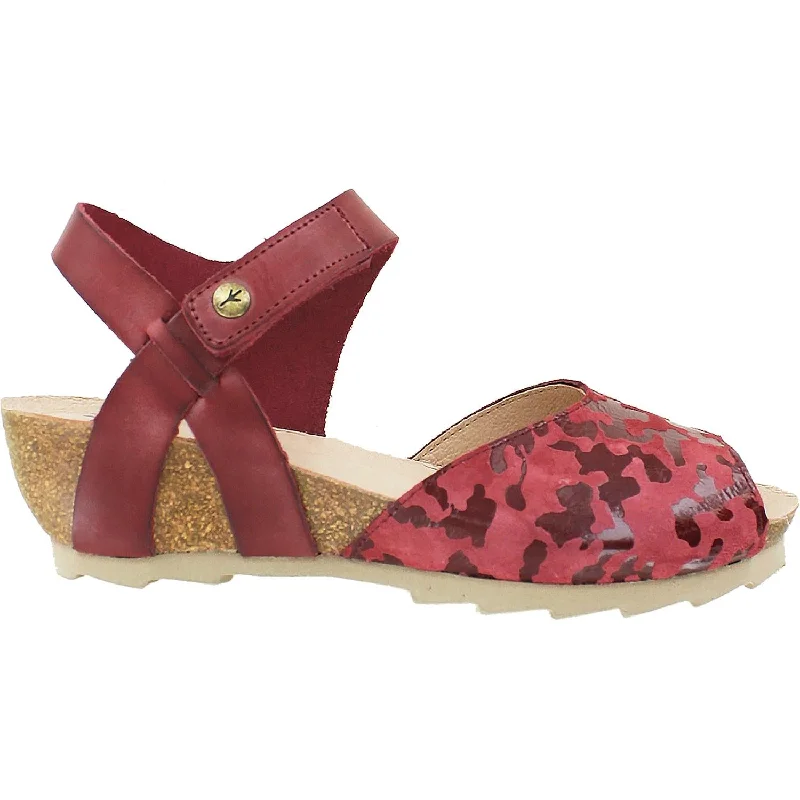 Sandals with memory foam -Women's Wanda Panda Biel WP-10708 Burdeos Wine Leather