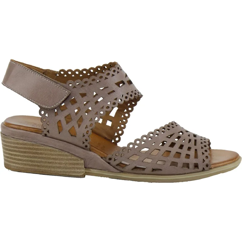 Sandals in olive -Women's Spring Step Petra Taupe Leather