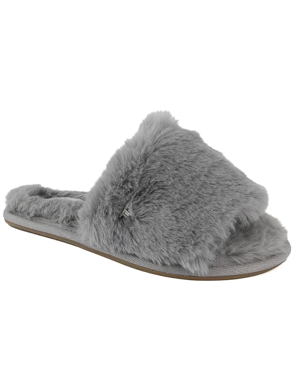 Slippers with DIY projectsLilly Womens Faux Fur Slide Slippers