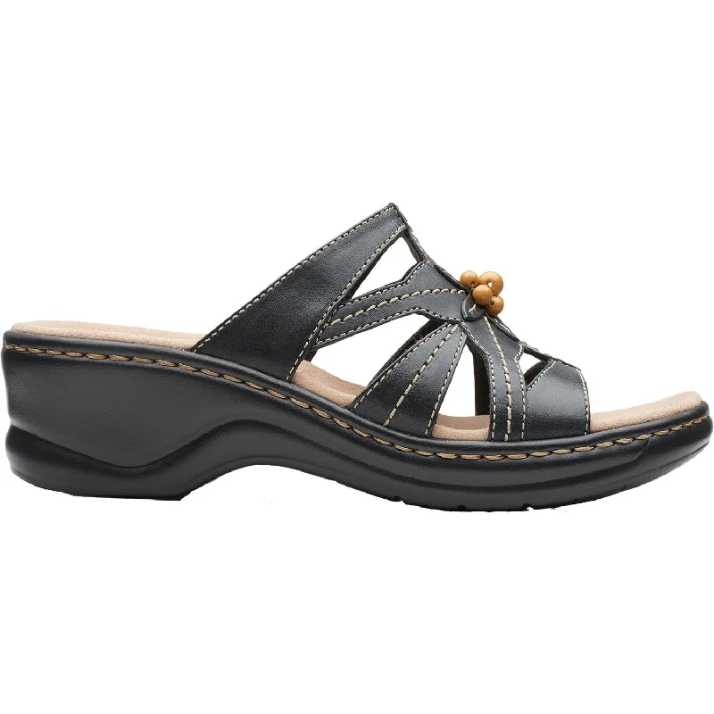 Sandals with durable fit -Women's Clarks Lexi Myrtle 2 Black Leather