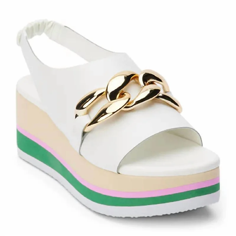 Sandals with bold heel -Women's Natalia Sandals In White