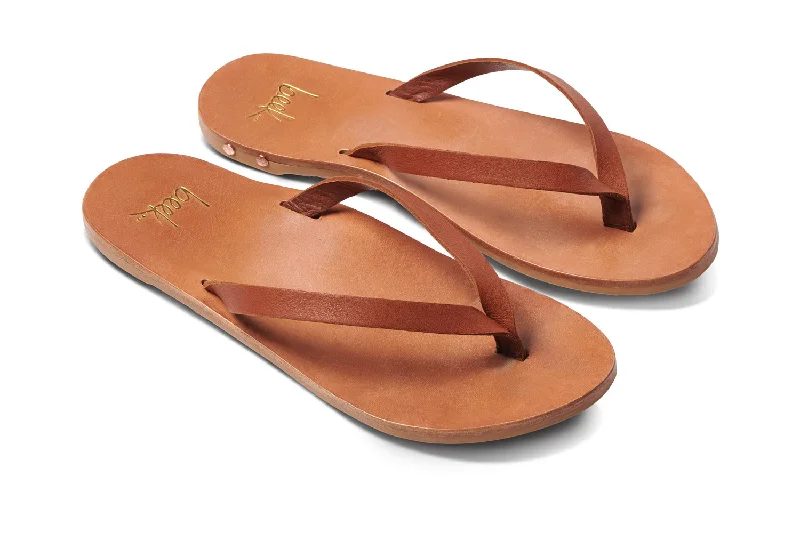 Sandals with cool heel -SEABIRD - Tan/Tan