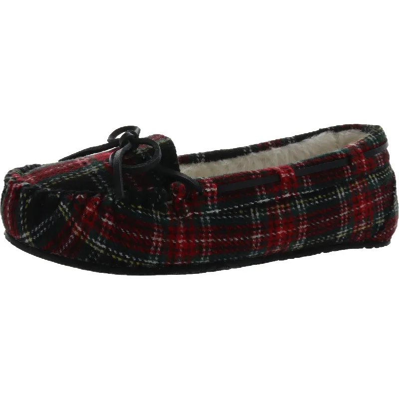 Slippers with sunrise viewsLodge Trapper Womens Plaid Slip On Loafer Slippers