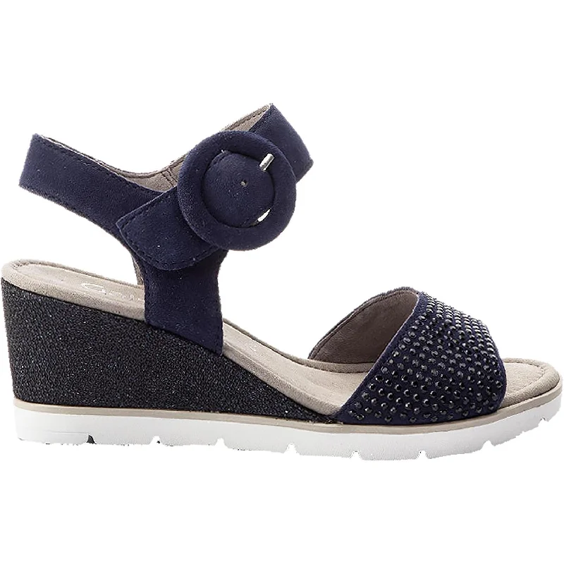 Sandals for rainy days -Women's Gabor 25.754.16 Navy Suede