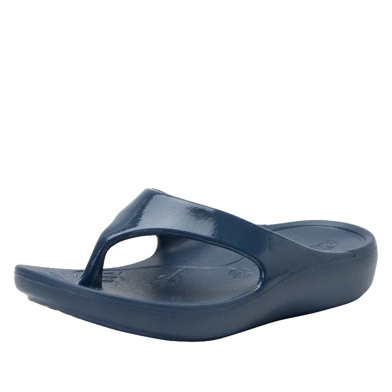 Sandals for sunny looks -Ode Navy Gloss Sandal