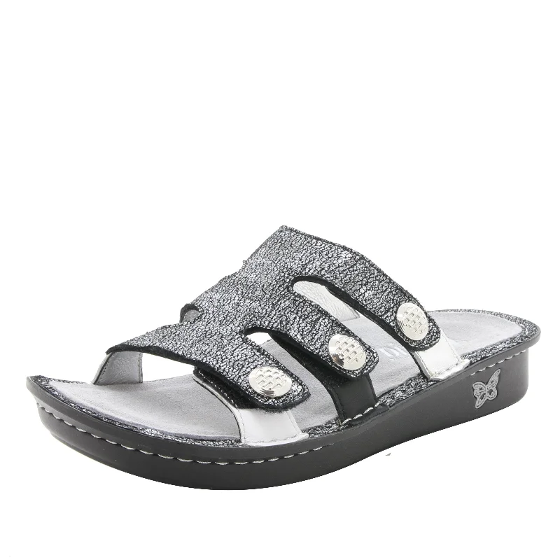 Sandals with bold vibes -Venice Chirpy Pewter Sandal