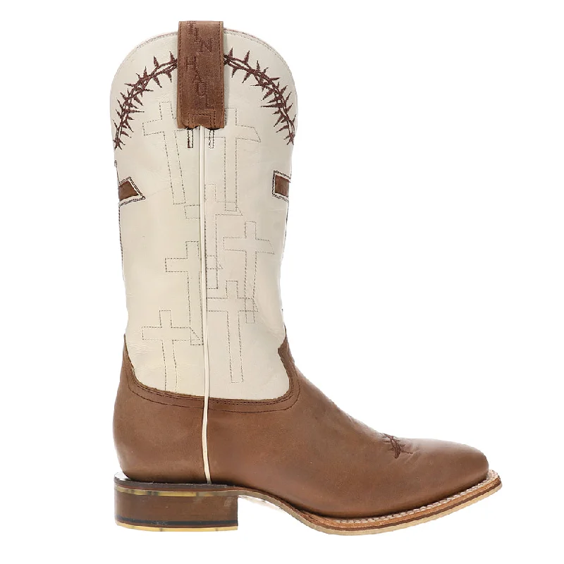 Cowboy boots with flame design-Show Of Faith Square Toe Cowboy Boots