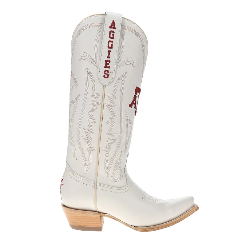 Cowboy boots with padded heels-Texas A&M University Gameday Embroidered Logo Snip Toe Cowboy Boots