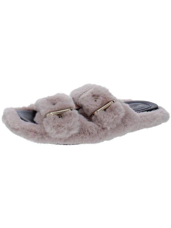 Slippers for cozy nightsWomens Faux Fur Cozy Slide Slippers