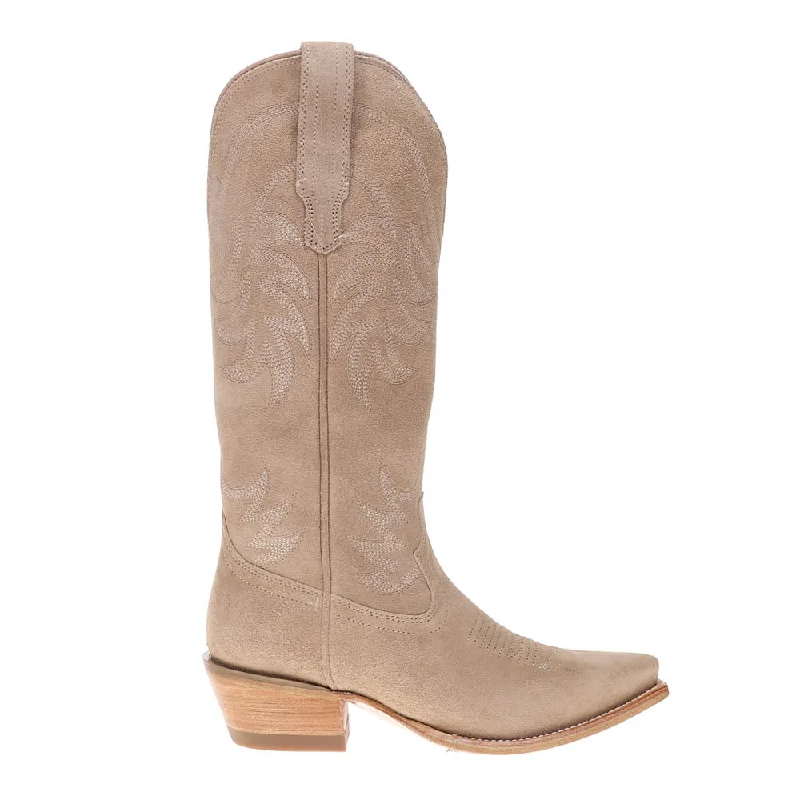 Cowboy boots with python leather-Annie Embroidered Snip Toe Pull On Cowboy Boots