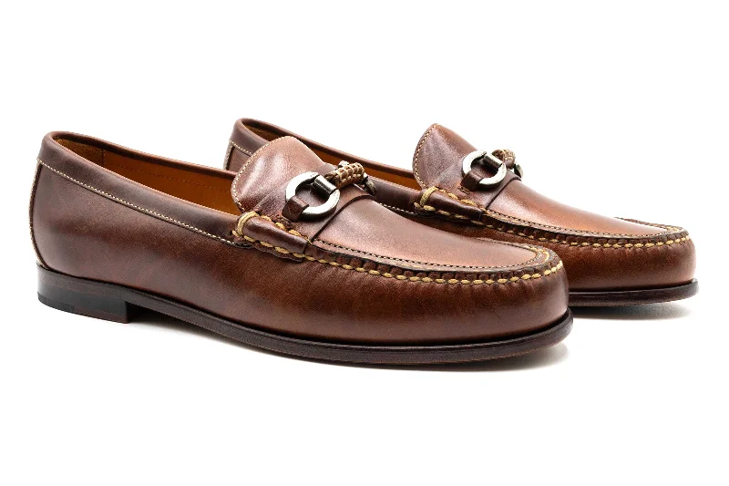 loafers with waterproof finishOld Row Saddle Horse Bit Loafer (Cigar)