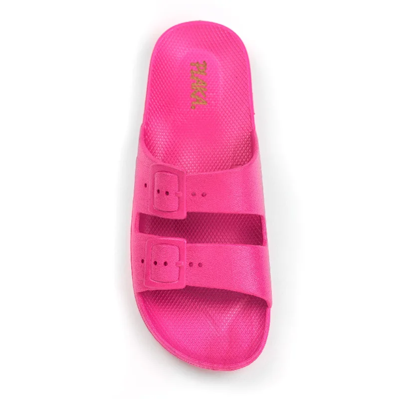 Sandals with open toe -Plaka Genesis 2 Fixed Straps Slides Sandals | Pink