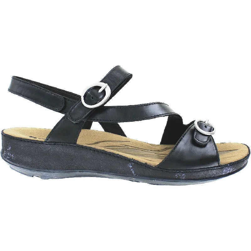 Sandals with sleek straps -Women's Romika Fidschi 48 Black Leather