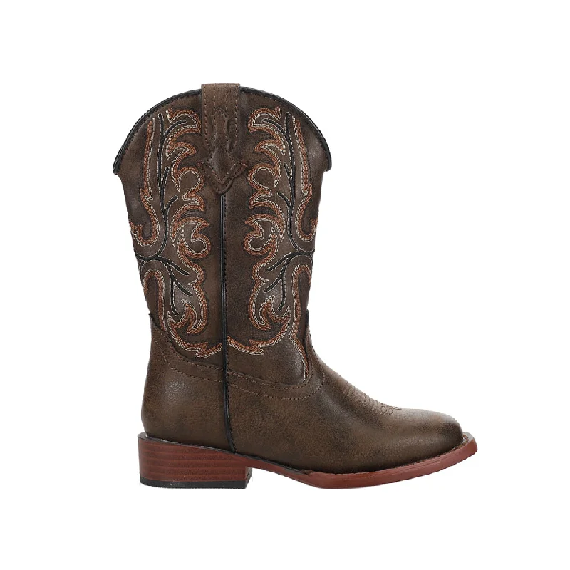 Cowboy boots with ankle support-Patrick Square Toe Cowboy Boots