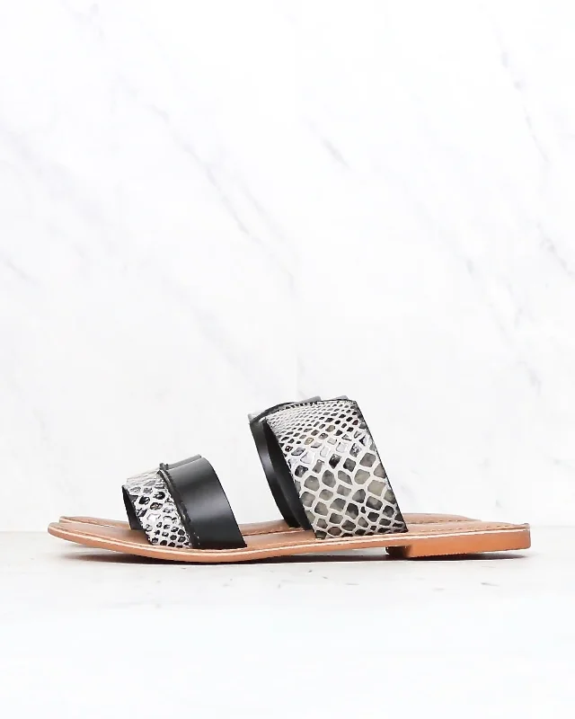 Sandals with casual comfort -BC Footwear - On The Spot Black Sandals with Exotic Print