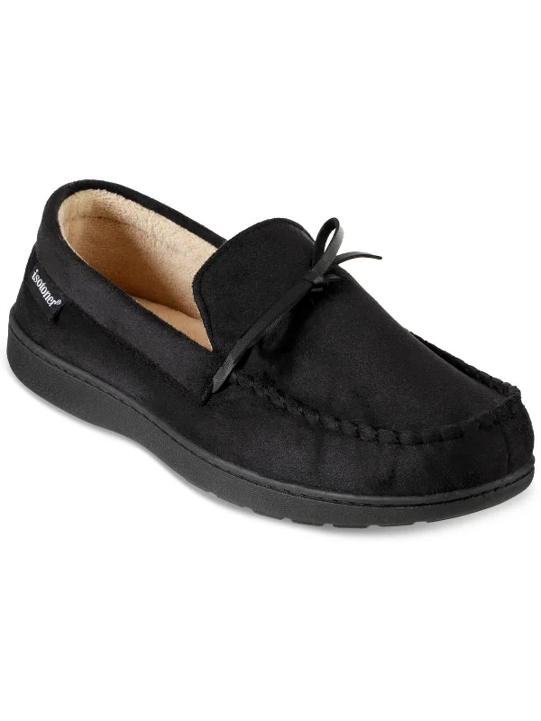 Slippers with airplane easeMens Faux Suede Slip On Loafer Slippers