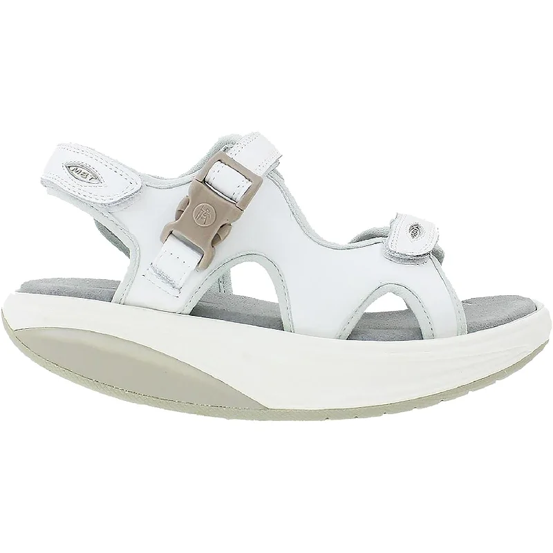 Sandals for summer wear -Women's MBT Kisumu 3S White Leather