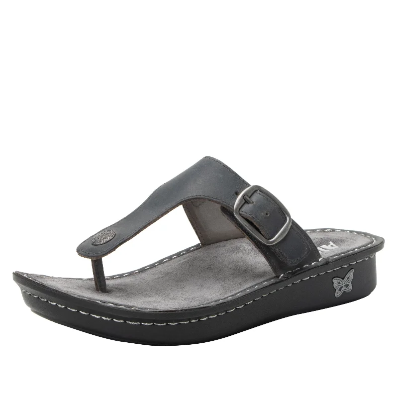 Sandals for beach style -Vella Oiled Ash Sandal