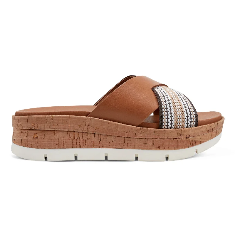 Sandals for men -Finale Casual Slip-On Wedge Platform Sandals