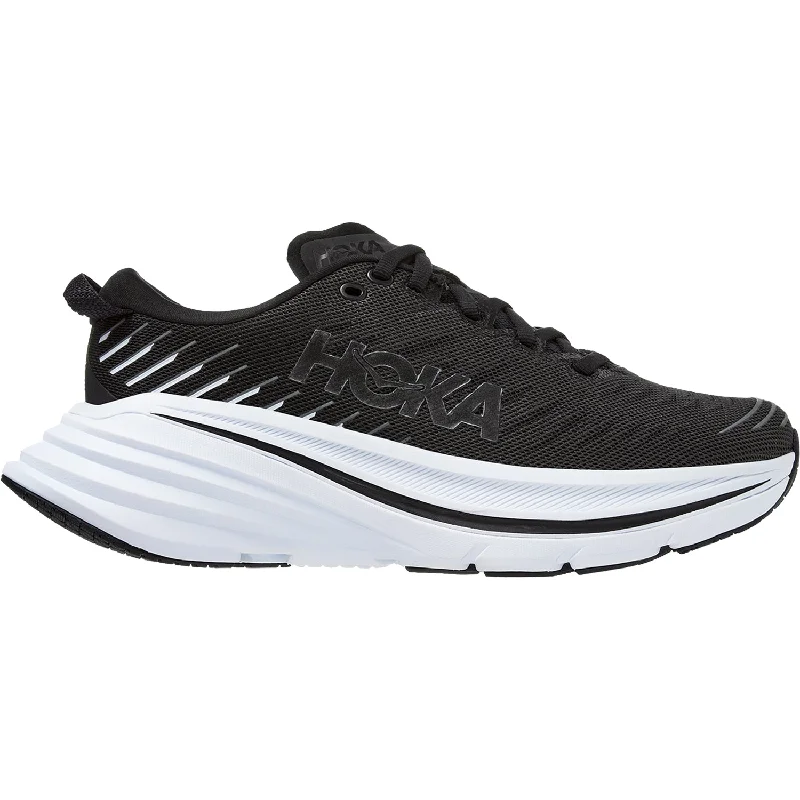 Athletic Shoes for Outdoor Activities-Women's Hoka Bondi X Black/White Mesh