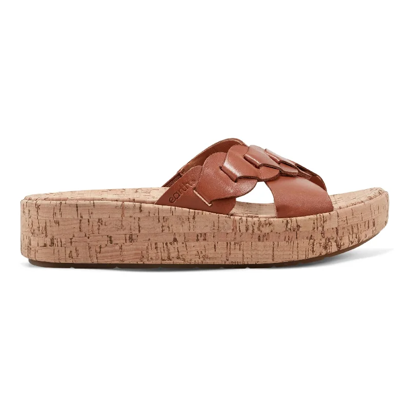 Sandals with trendy vibes -Scotti Casual Slip-on Wedge Platform Sandals