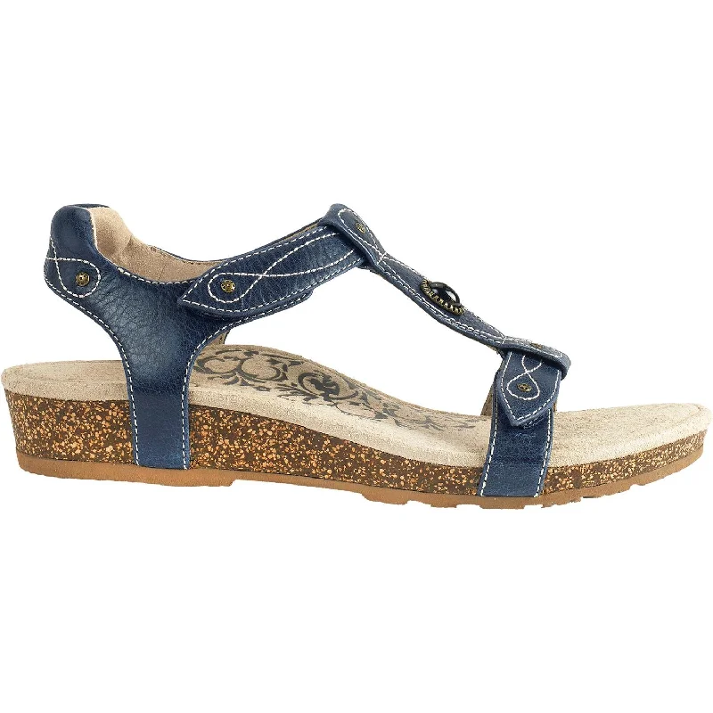 Sandals with open toe -Women's Aetrex Lori Navy Leather