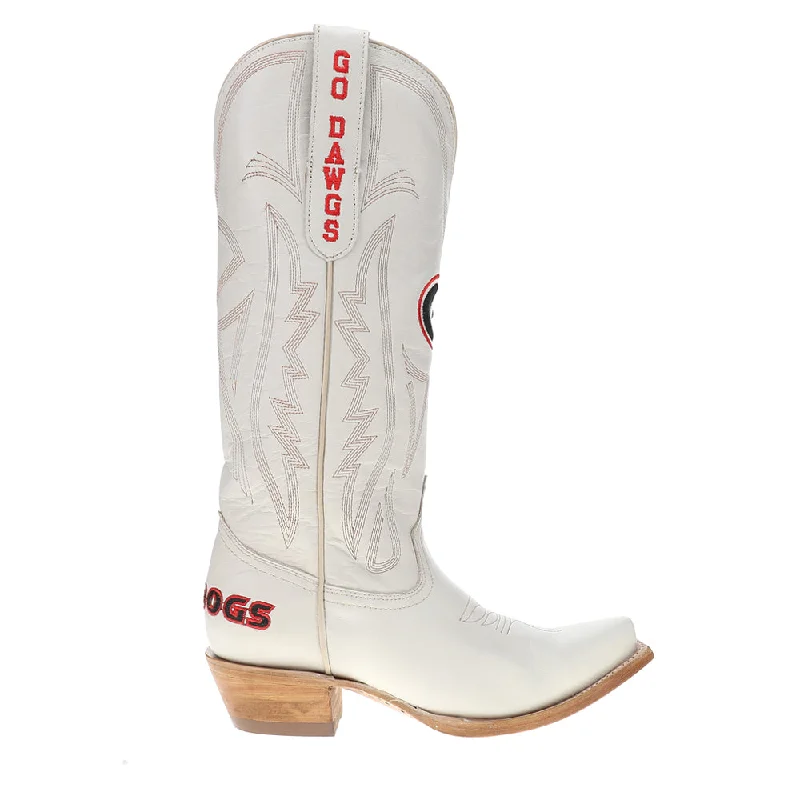 Cowboy boots for rural chores-University of Georgia Gameday Embroidered Logo Snip Toe Cowboy Boots