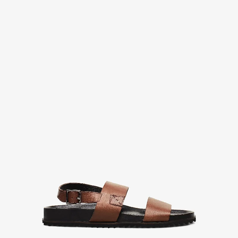 Sandals with modern wear -Vigo Flat Sandals (Brown)