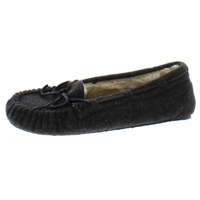 Slippers with secure fitWomens Slip On Flat Moccasin Slippers