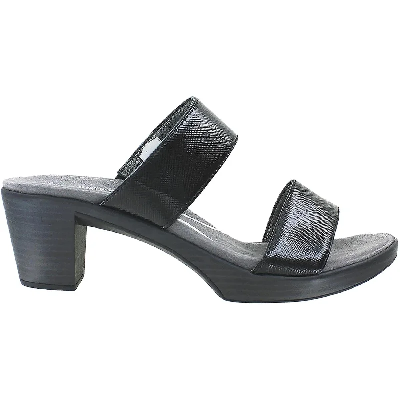 Sandals in navy -Women's Naot Fate Black Luster Leather