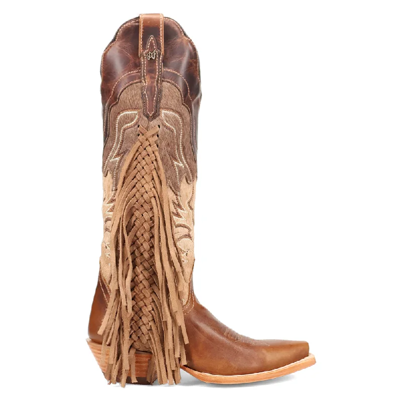 Cowboy boots for chilly nights-Dayla Braided Snip Toe Cowboy Boots