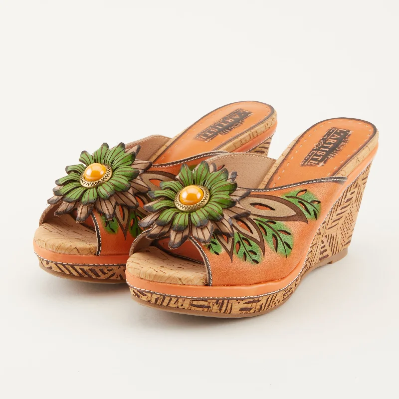 Sandals with padded straps -L'ARTISTE BLOOM SLIDE SANDALS