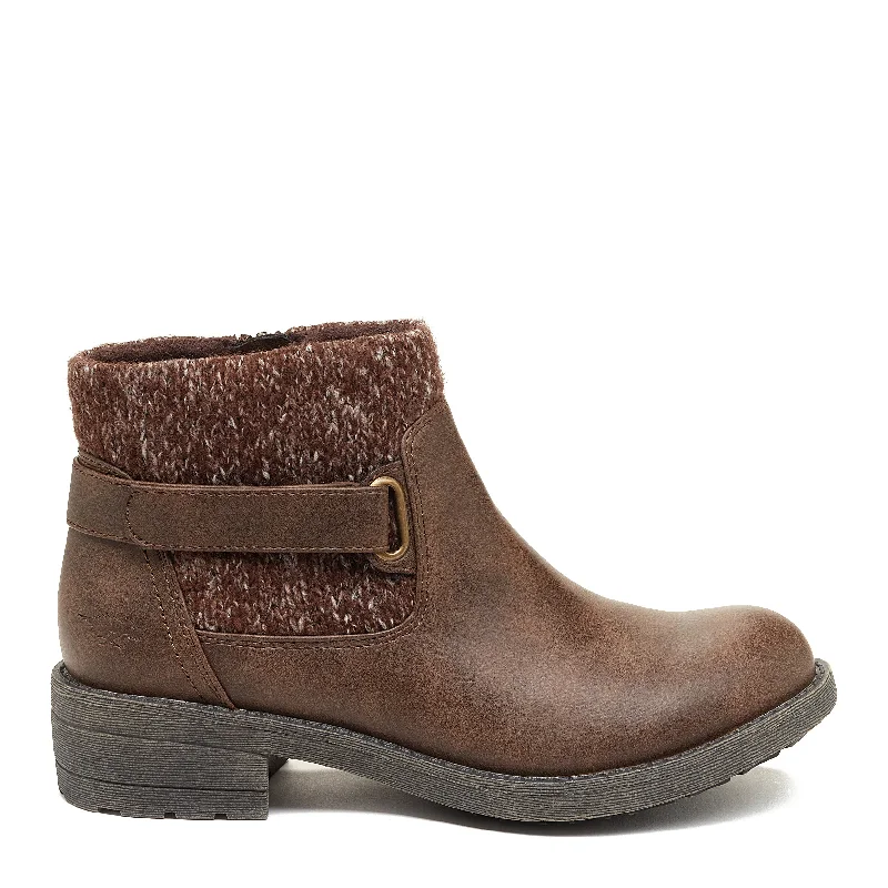 Tegal Brown Knitted Ankle Boot