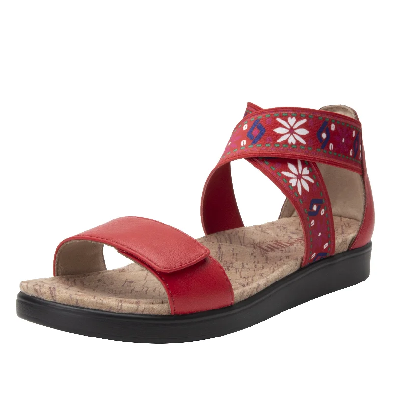 Sandals with comfy looks -Lucia Red Sandal