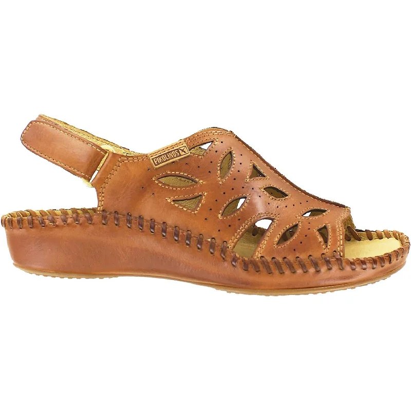 Sandals with bold fit -Women's Pikolinos Puerto Vallarta 655-0524 Brandy Leather