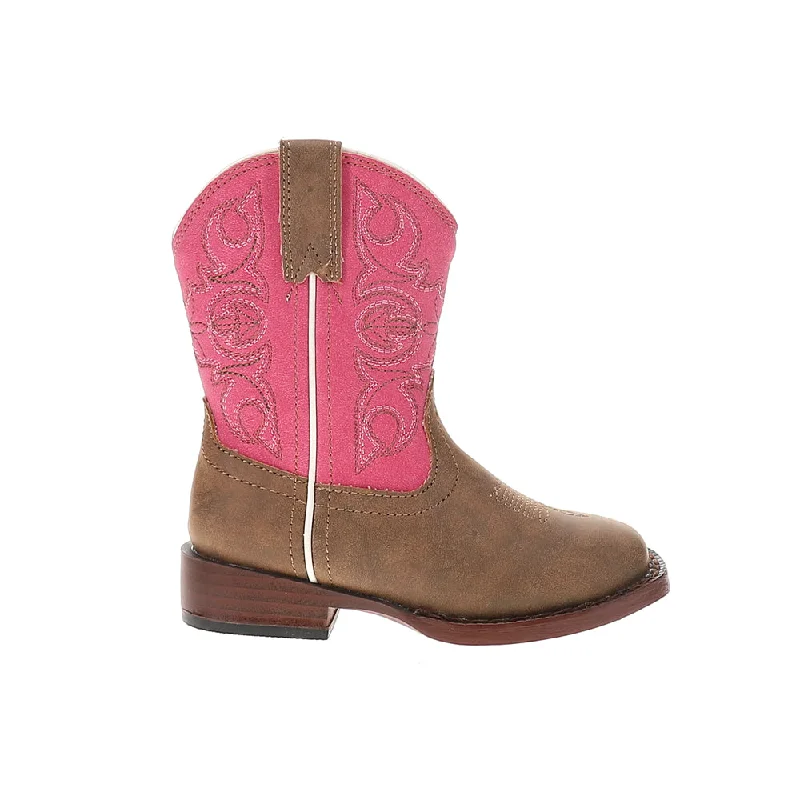 Cowboy boots for wide heels-Ainsley Square Toe Cowboy Boots (Toddler)