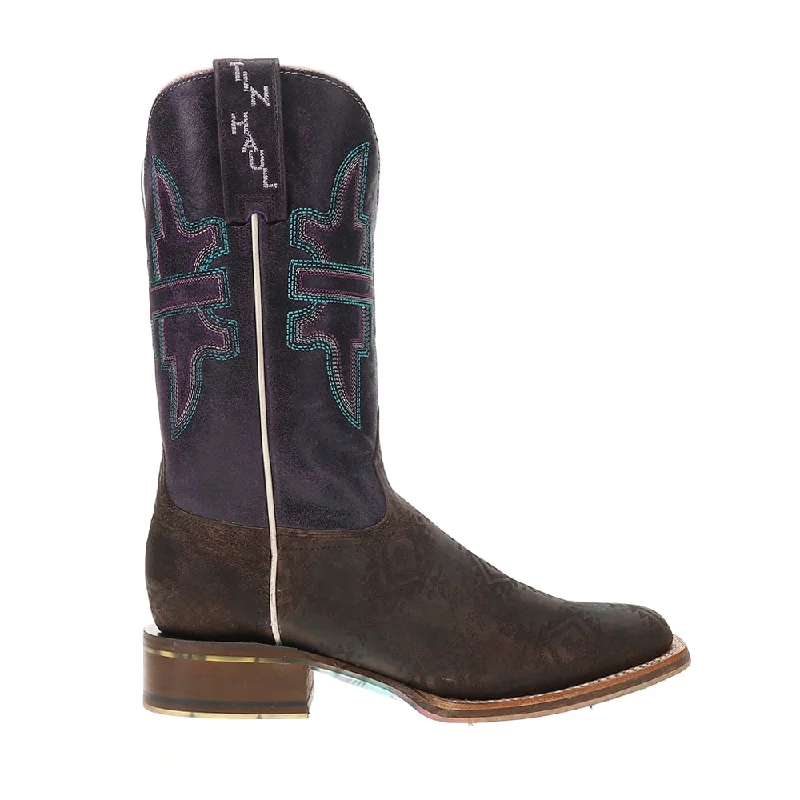 Cowboy boots with cactus design-Sizzling Aztec Square Toe Cowboy Boots