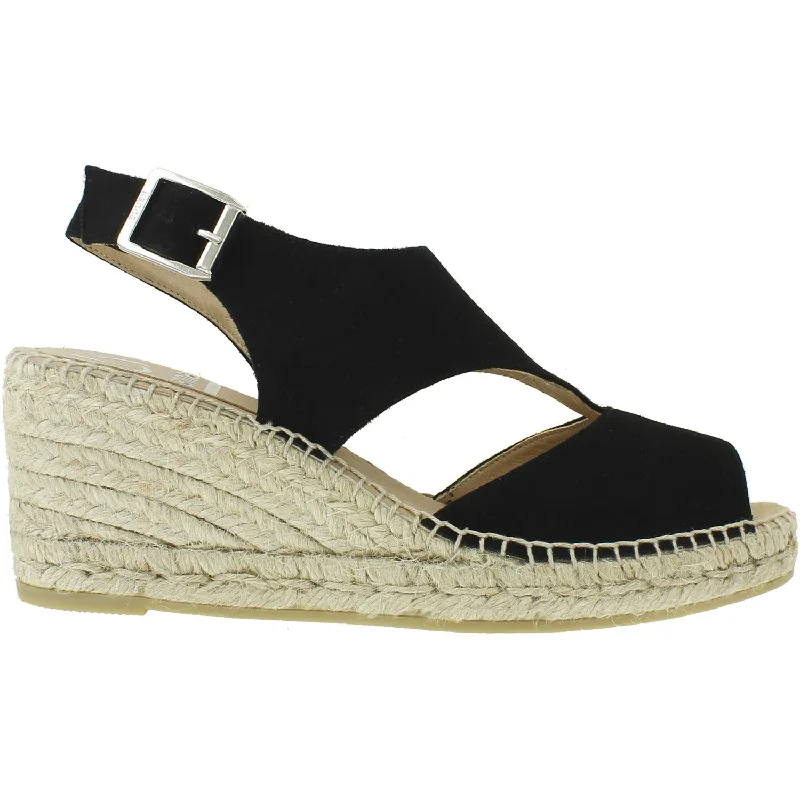 Sandals with durable design -Women's Kanna Ania Ante Black Suede