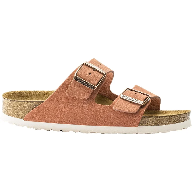 Sandals with comfy design -Women's Birkenstock Arizona Soft Footbed Earth Red Suede