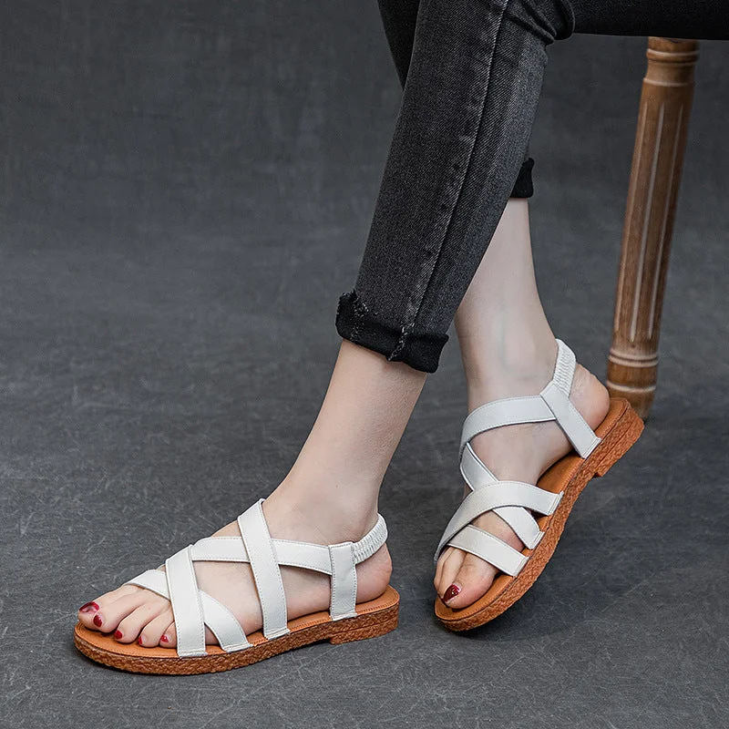 Sandals with lightweight comfort -Women Soft Soled Casual Roman Sandals