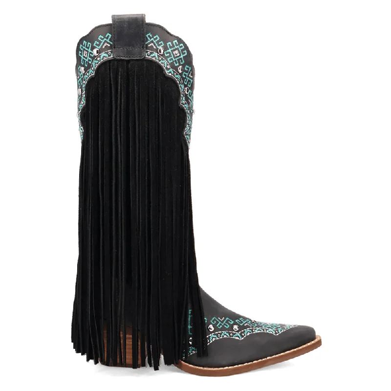 Cowboy boots for work-Tequila Fringe Southwest Sunrise Snip Toe Cowboy Boots