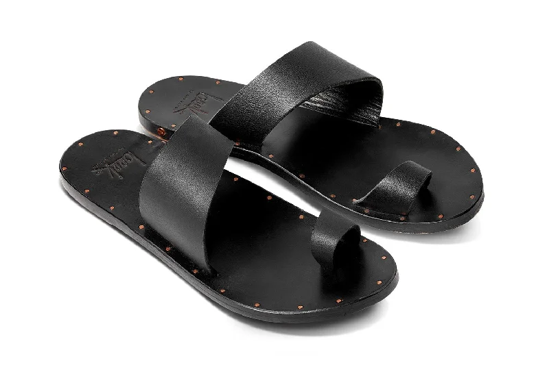 Sandals with supportive design -FINCH - Black