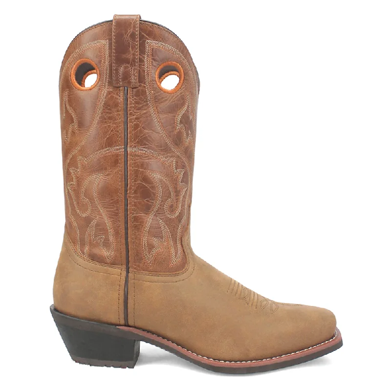 Cowboy boots for hot evenings-Frontier Embroidered Square Toe Cowboy Boots