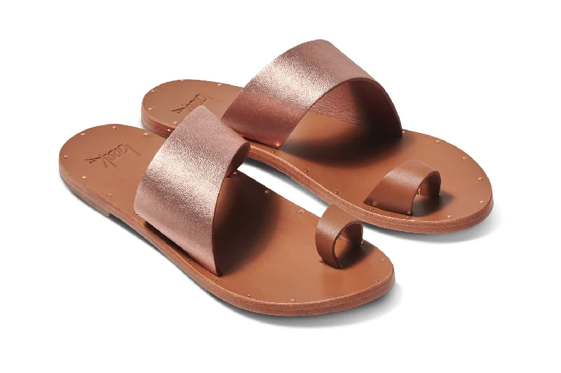 Sandals with modern vibes -FINCH - Rose Gold/Tan