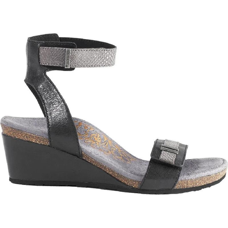 Sandals in opal stone -Women's Aetrex Gia Black Leather