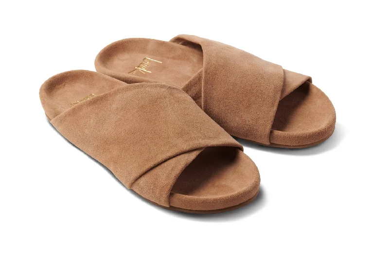 Sandals with comfy heel -KEA - Almond