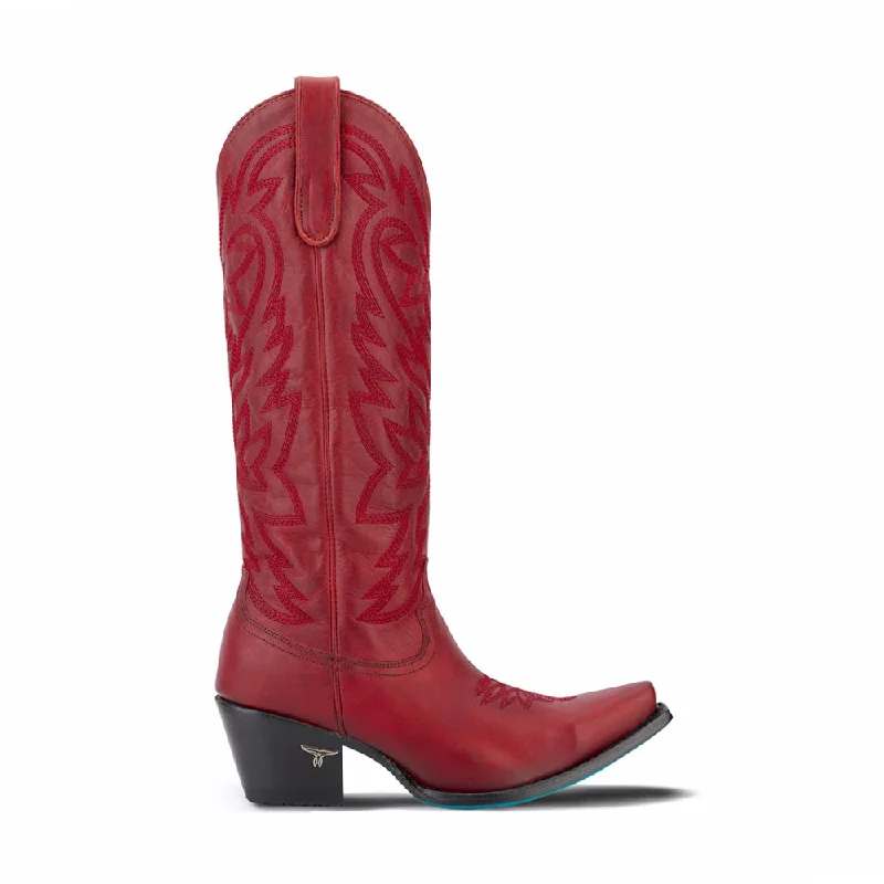 Cowboy boots for wide ankles-Smokeshow Embroidered Snip Toe Zippered Cowboy Boots